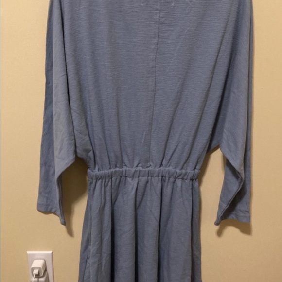 Free People Beach Santa Maria Long Sleeved Dress Light Blue XS New Without Tags - Picture 5 of 5
